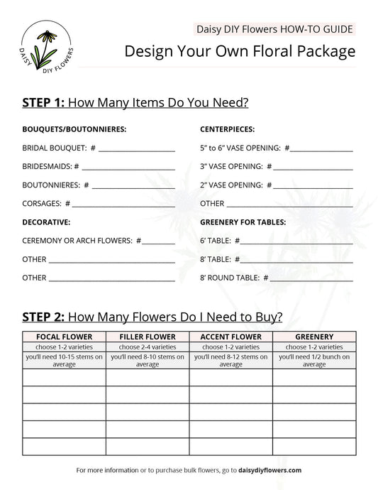 Design Your Own Floral Package