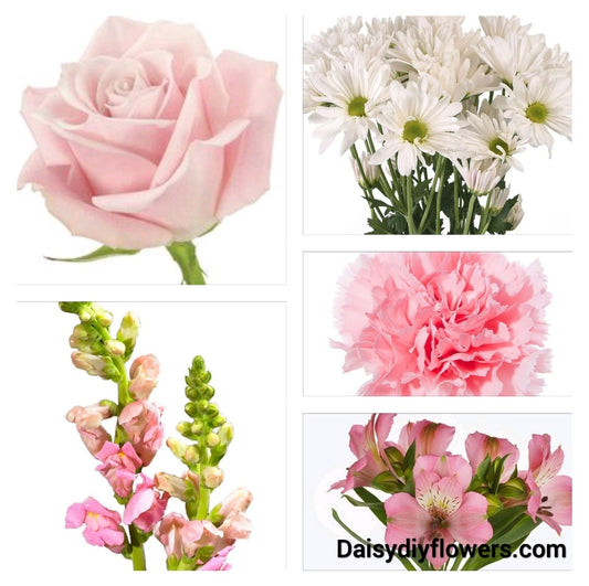 Pink, Flower, Bar, DIY Kit