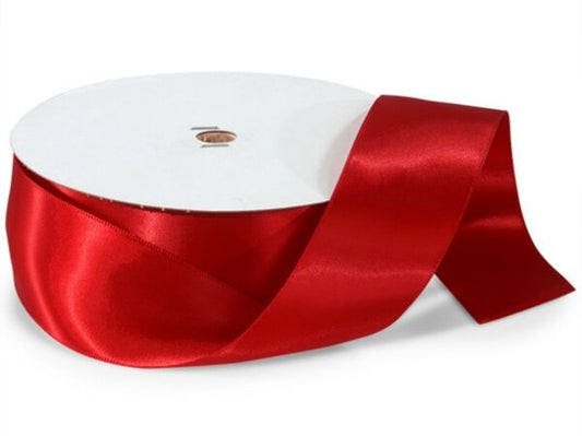Red, Double Satin, Ribbon, 1 1/2" X 50, #9