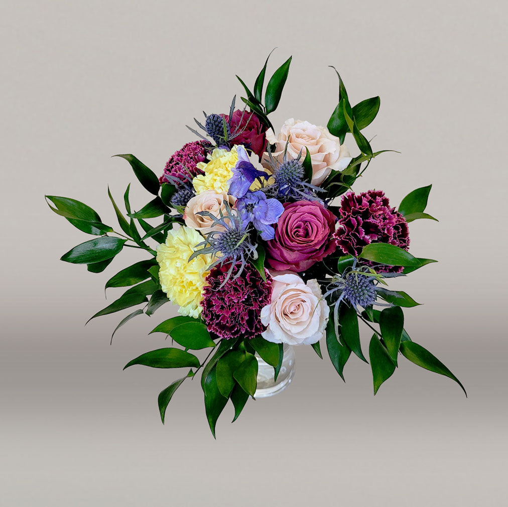 bulk wedding flowers bride's bouquet jewel tones