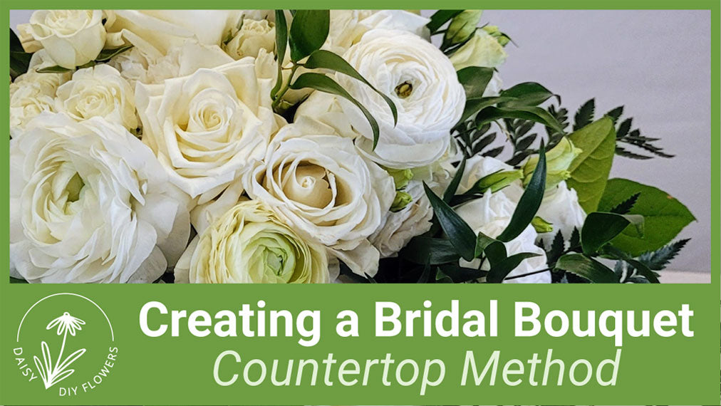 DIY bridal bouquet wedding floral design video tutorial