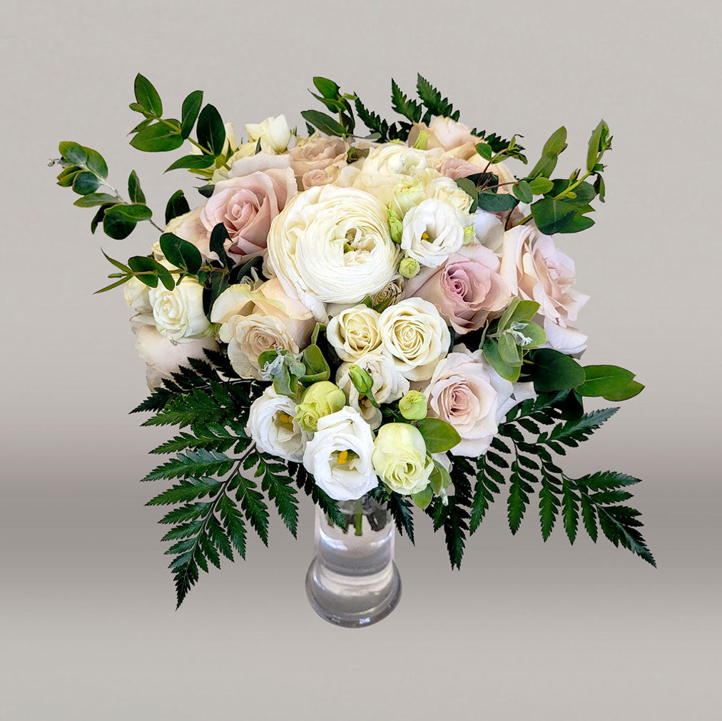 bulk wedding flowers bride's bouquet blush dusty rose cream